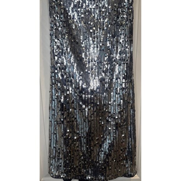 H&M Women’s All Over Sequin Mini Spaghetti Strap Tie Back Lined Dress Sz XL NEW - Picture 3 of 13